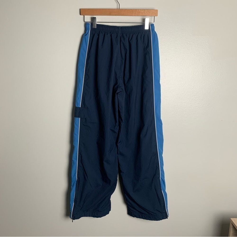 Vtg 90s Y2K Nike wide leg cargo windbreak pull on pant blue navy size small - Picture 2 of 8